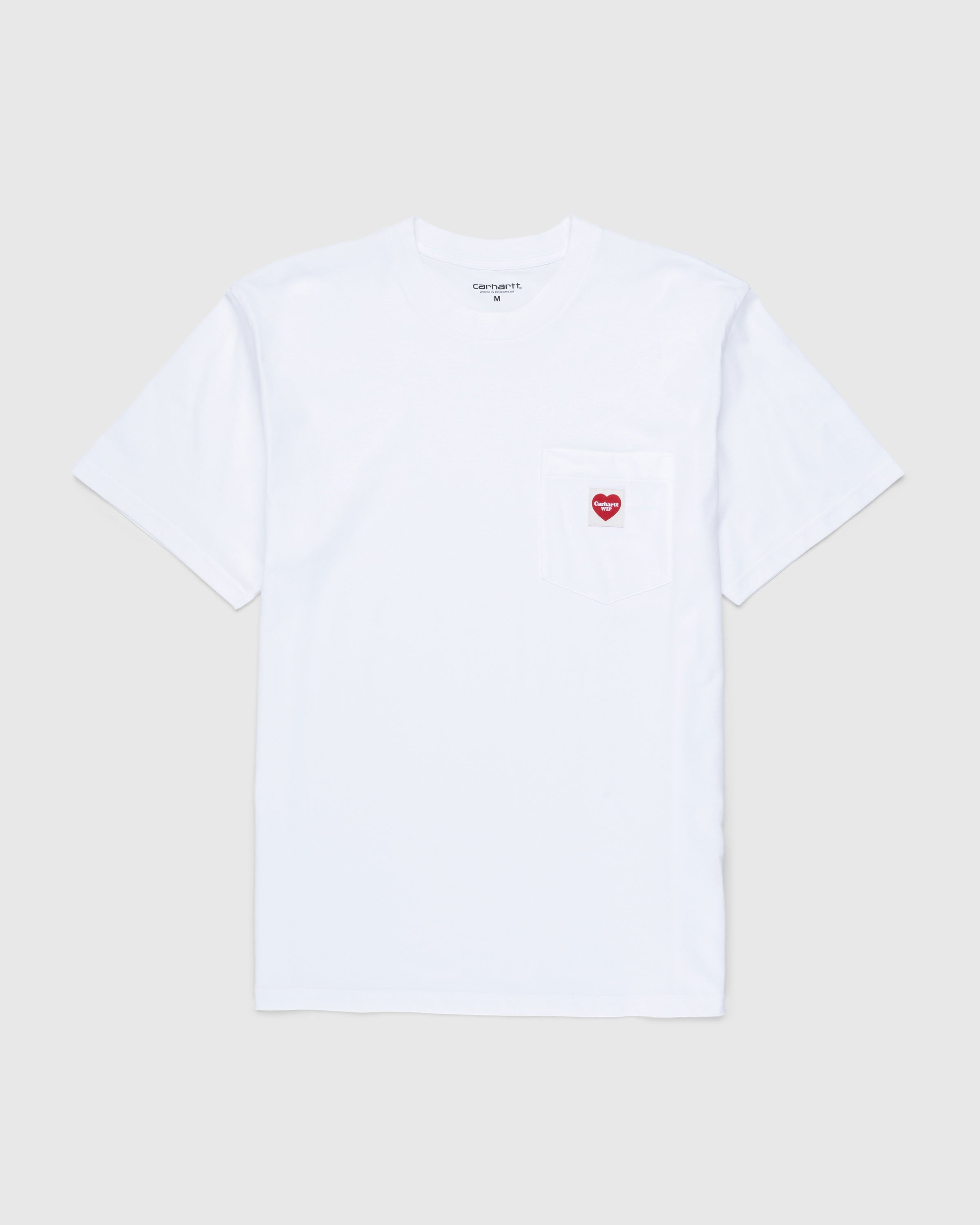 Carhartt WIP – Pocket Heart T-Shirt White - Tops - White - Image 1