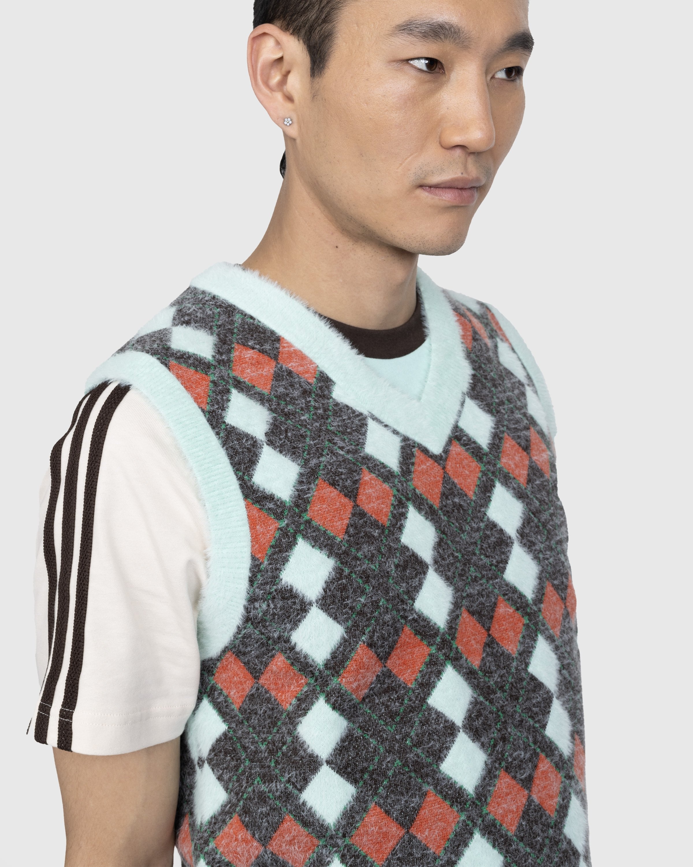 Adidas x Wales Bonner – Knit Argyle Vest Multi - Knitwear - Multi - Image 4