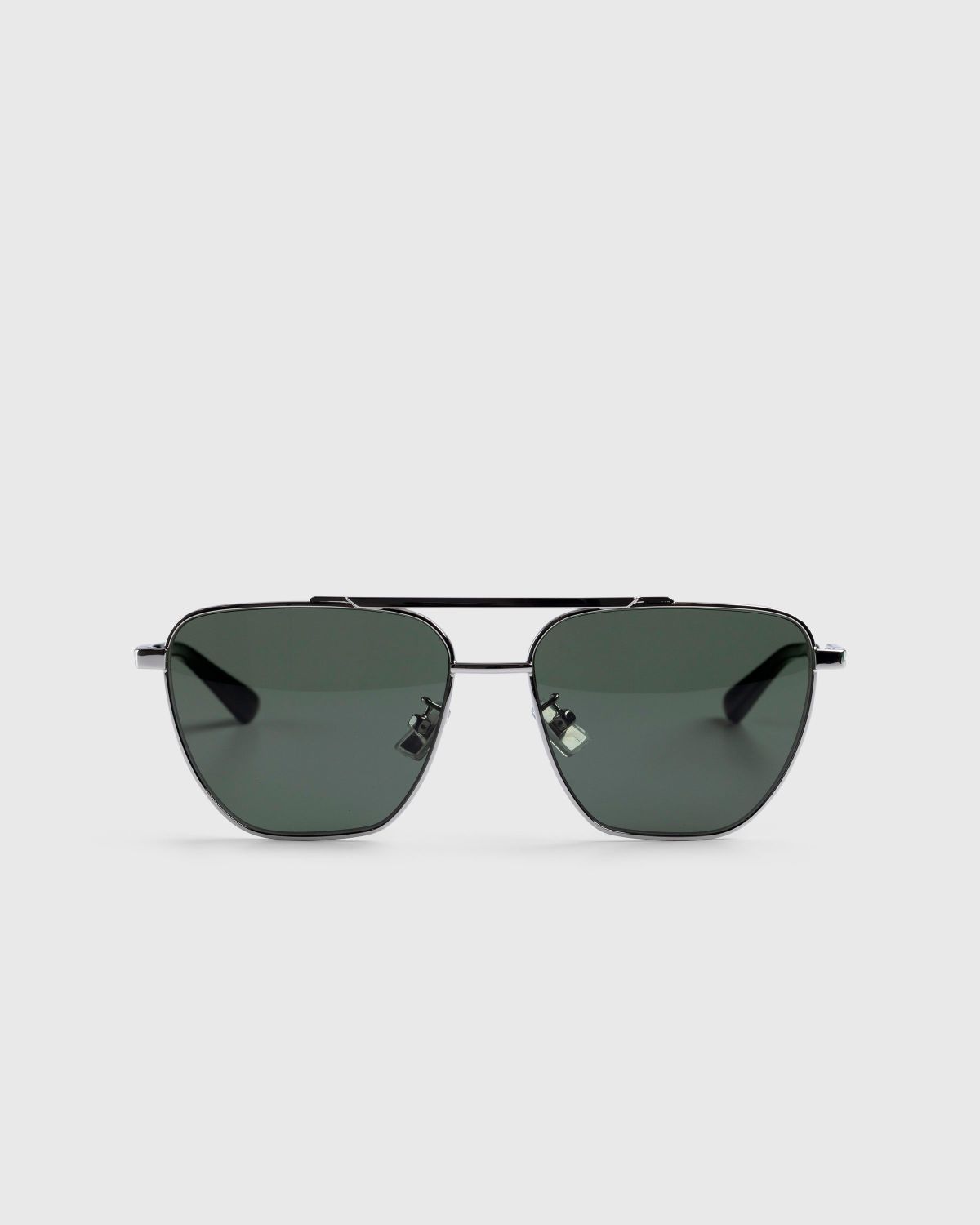 Bottega Veneta – Pilot Square Frame Sunglasses Silver - Eyewear - Silver - Image 1