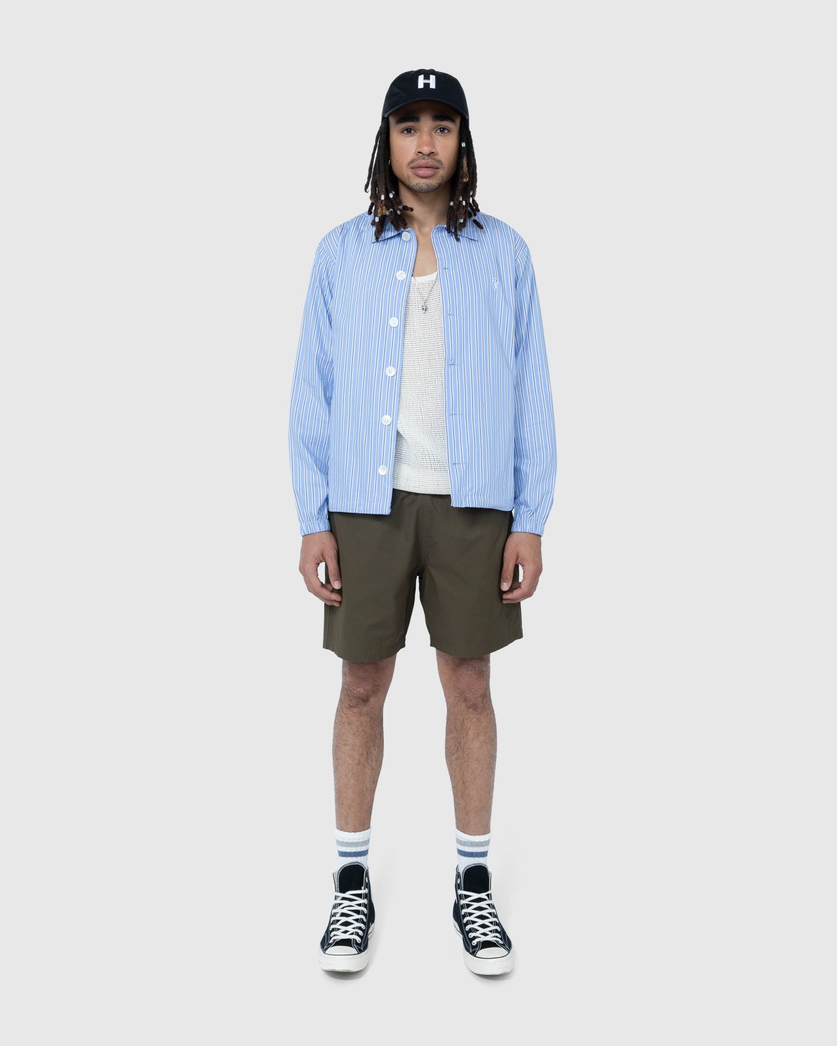 Highsnobiety – Cotton Nylon Water Short Olive - Shorts - Green - Image 6