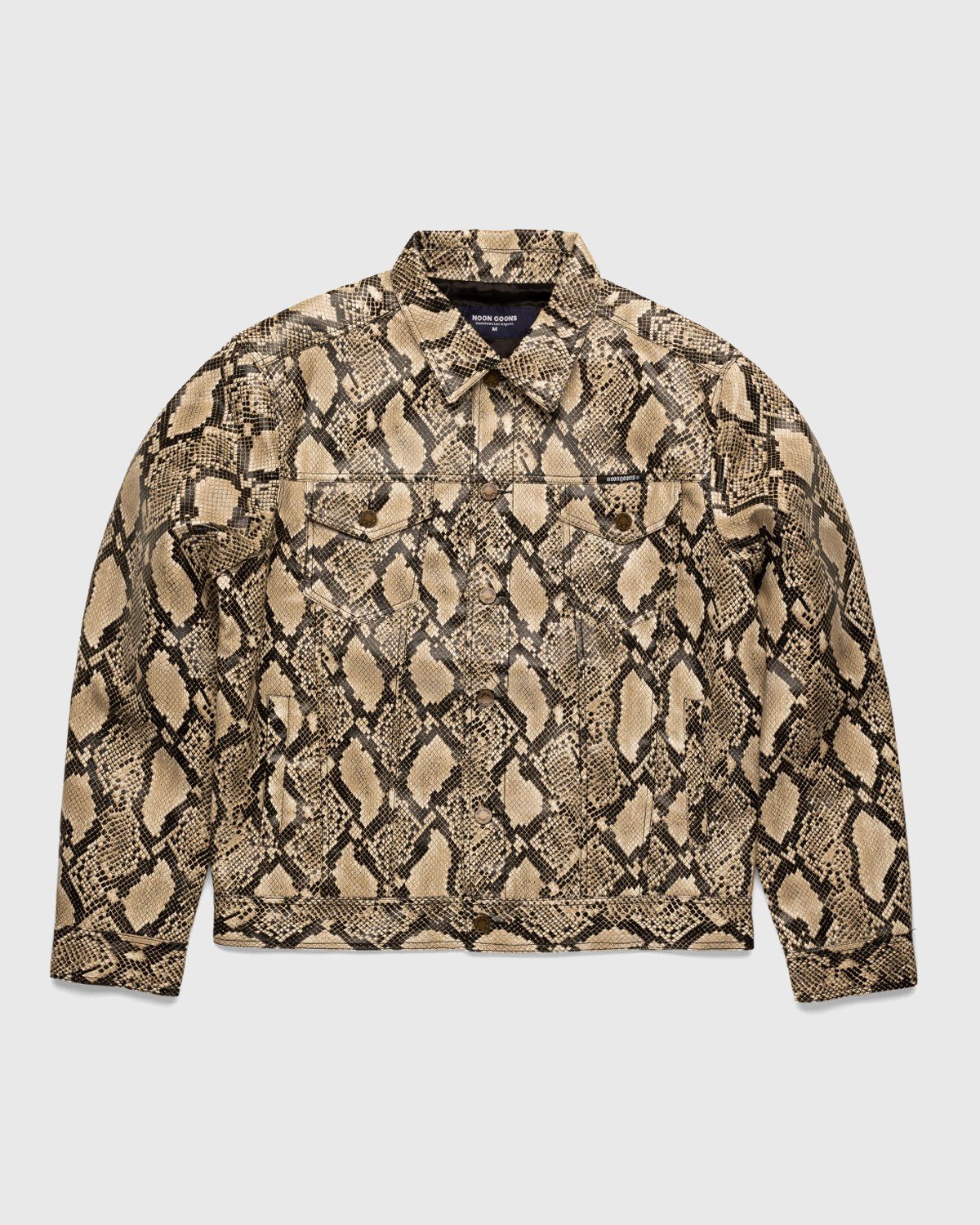 Noon Goons – Mojave Snakeskin Jacket Sand - Leather Jackets - Beige - Image 1