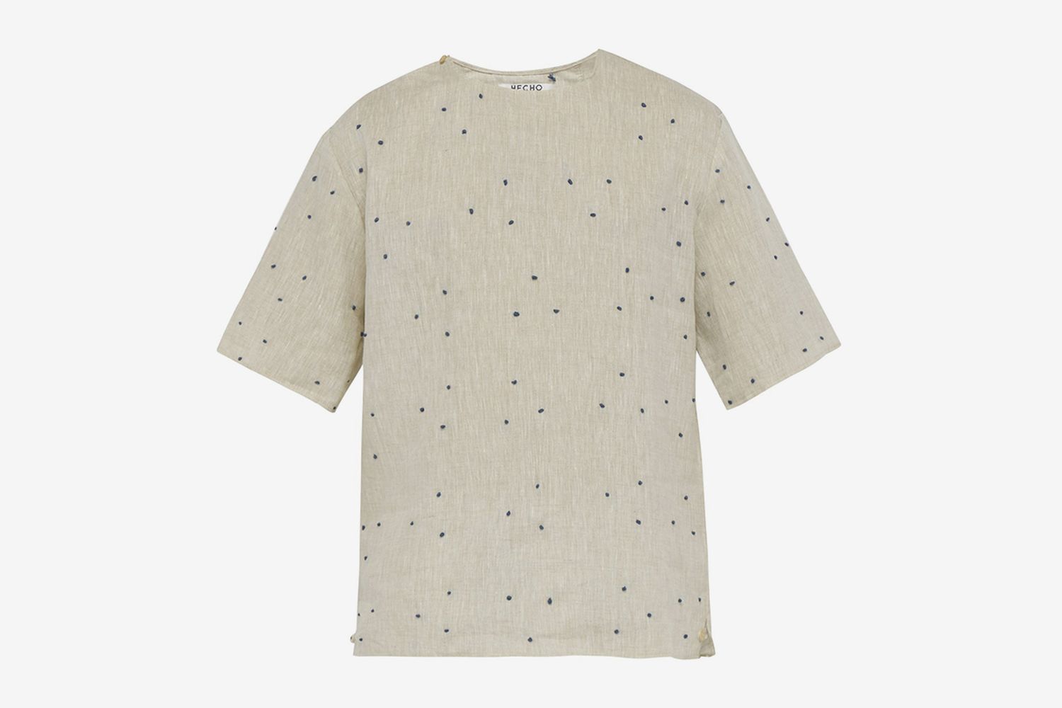 Knot Embroidered Linen Top