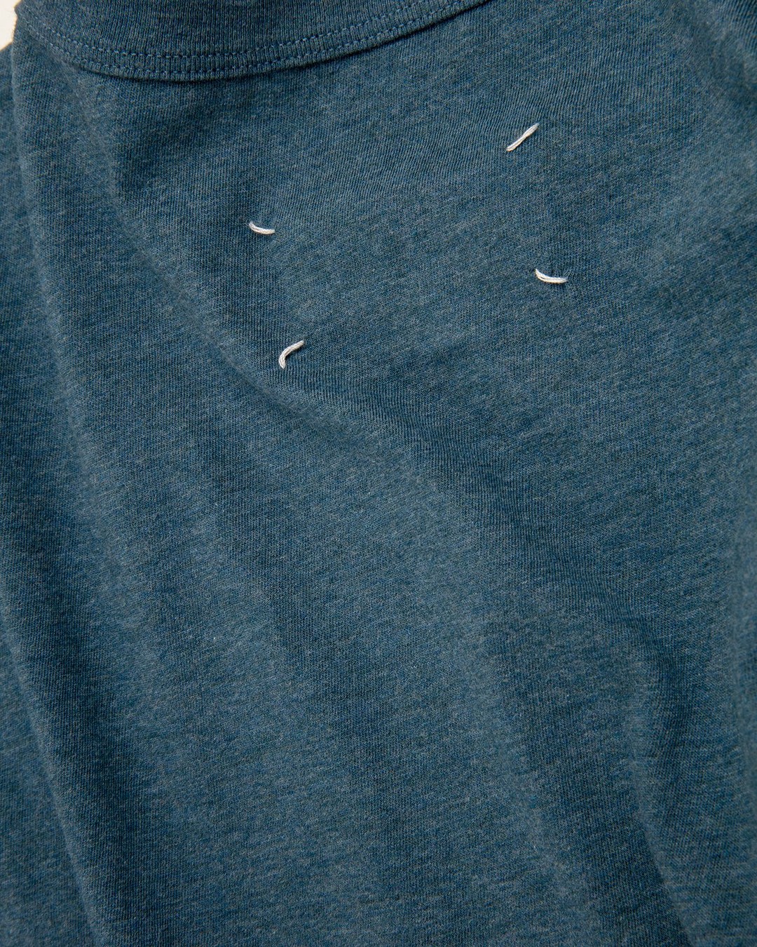 Maison Margiela – Logo T-Shirt Blue - Tops - Blue - Image 4