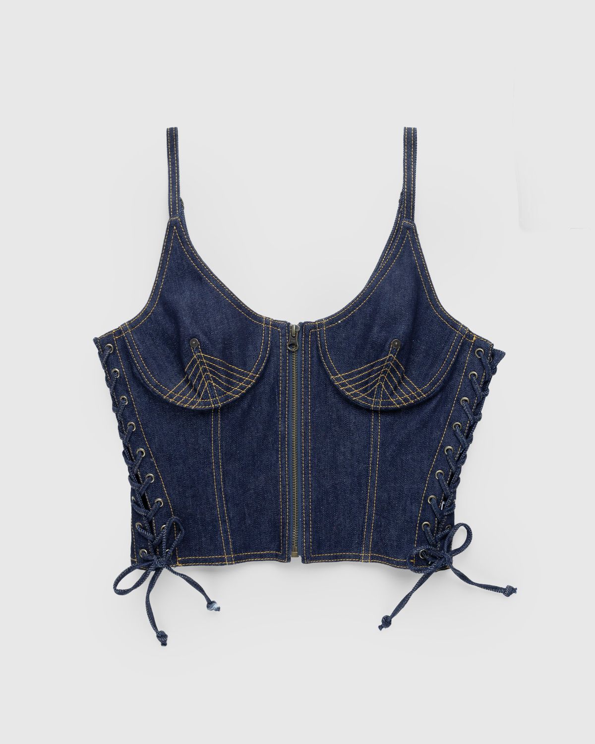Jean Paul Gaultier – Topstitch Corset Indigo - Underwear - Blue - Image 1