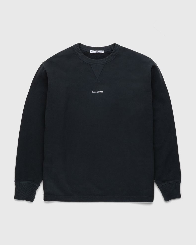 Acne Studios – Organic Cotton Logo Crewneck Sweatshirt Black