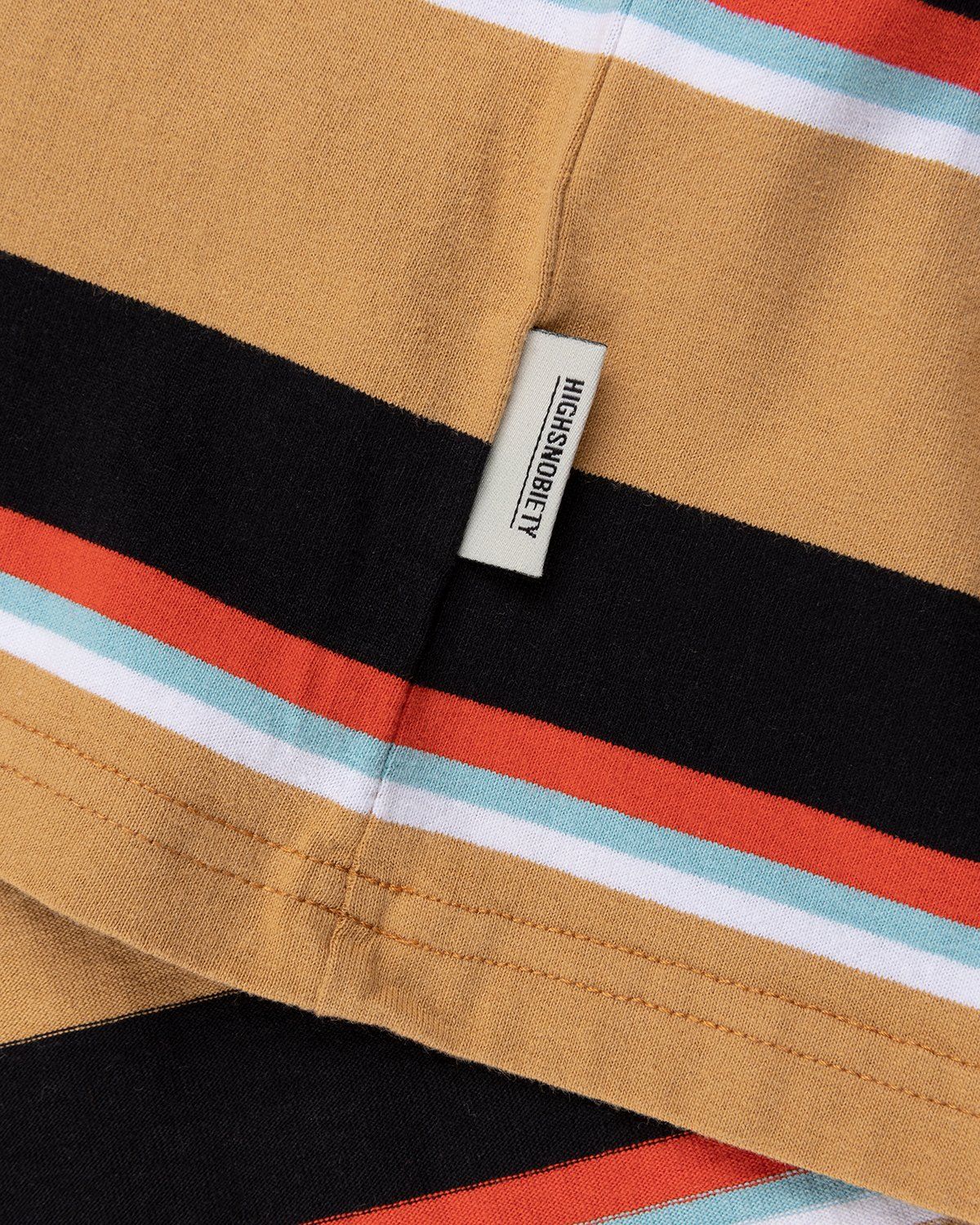 Highsnobiety – Stripe Longsleeve Jersey Sand Stone - Longsleeves - Brown - Image 5