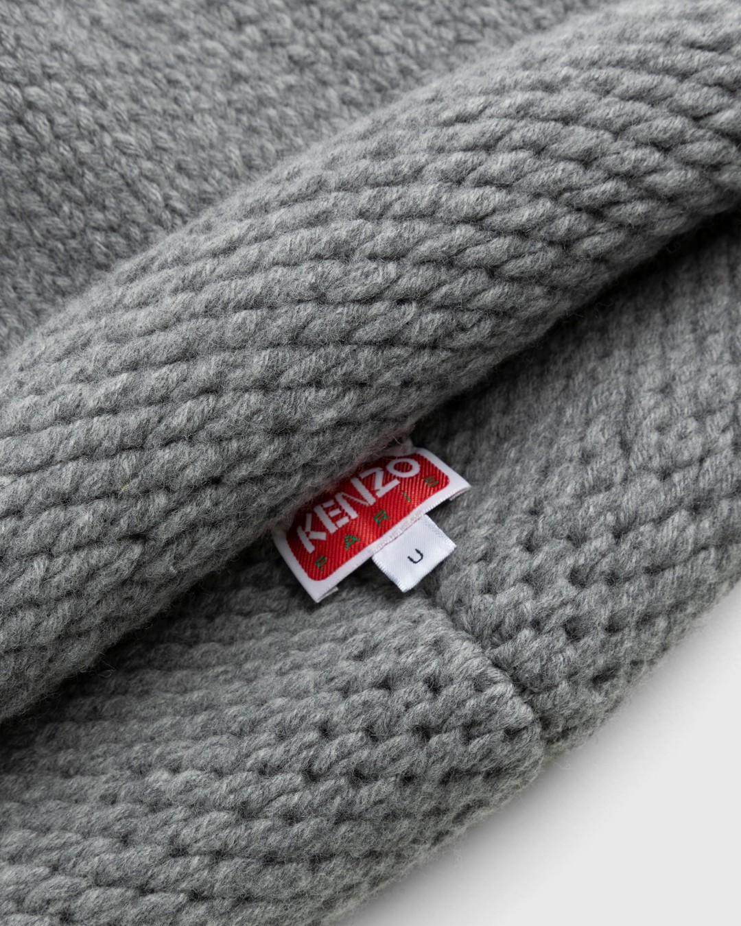 Kenzo – Wool Beanie Middle Grey - Hats - Grey - Image 4