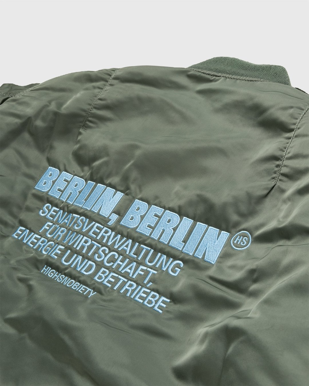Highsnobiety – Berlin Berlin Embroidered Vintage MA-1 Green - Outerwear - Green - Image 3