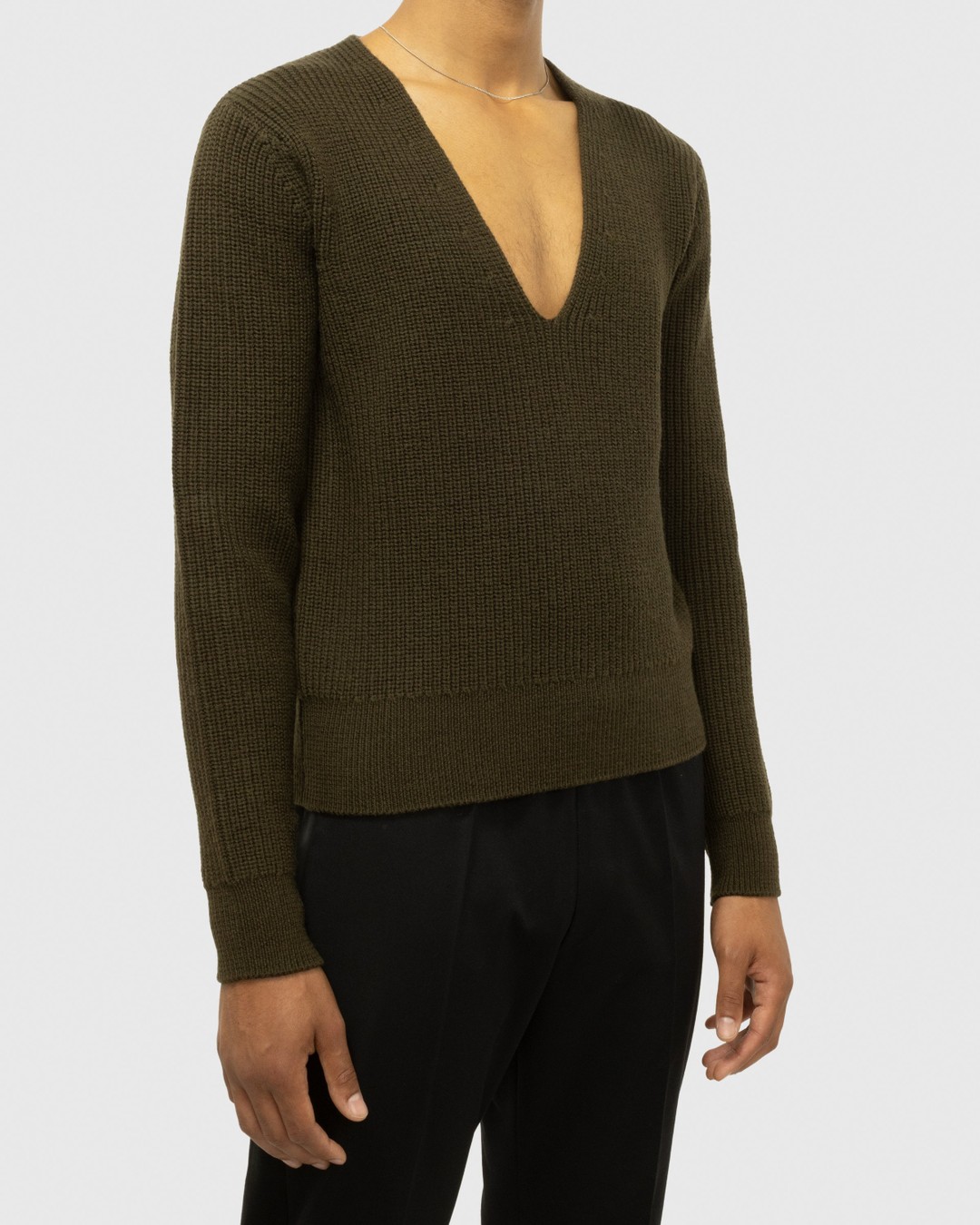 Dries van Noten – Newton Merino Sweater Green - Knitwear - Green - Image 2