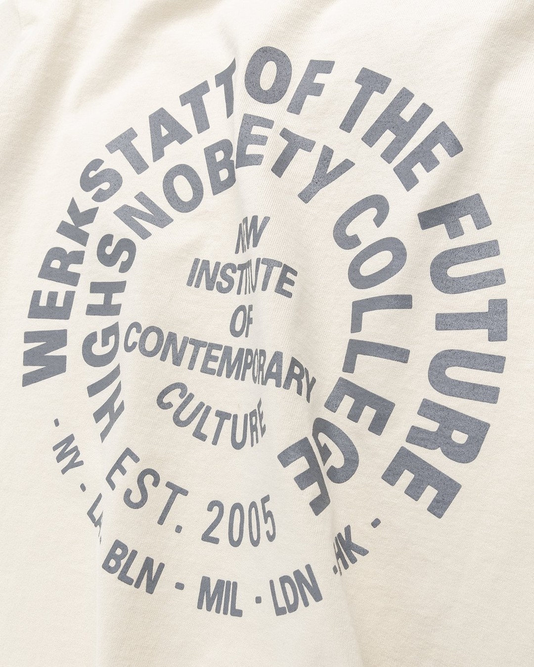 Highsnobiety – Werkstatt T-Shirt Eggshell - Tops - Beige - Image 4