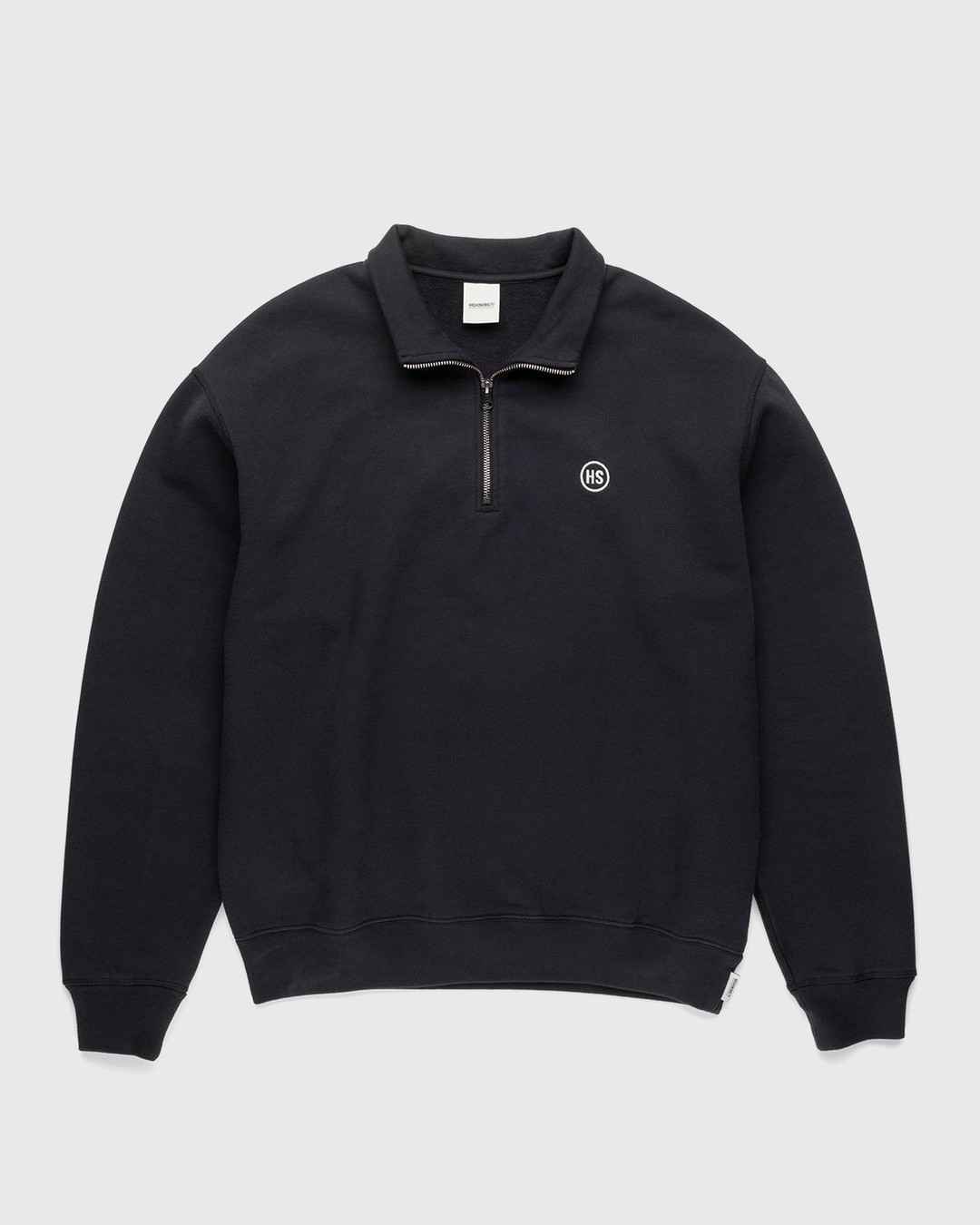 Highsnobiety – Zip Mock Neck Staples Fleece Black - Sweats - Black - Image 1