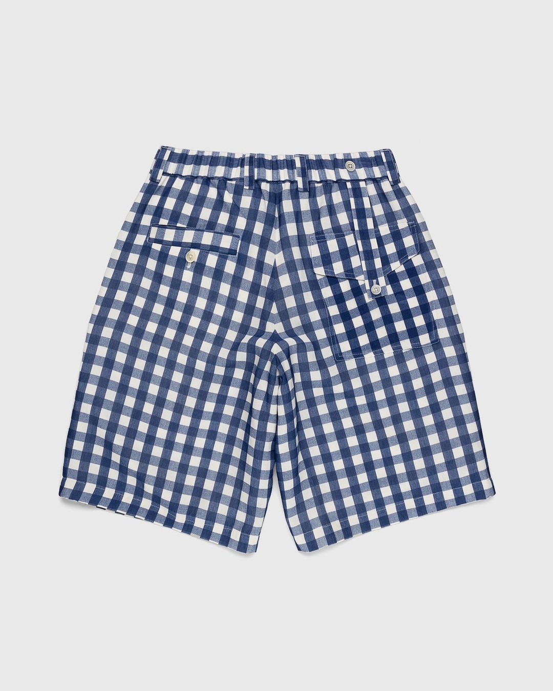 JACQUEMUS – Le Short Gelati Navy Checks - Shorts - Blue - Image 4