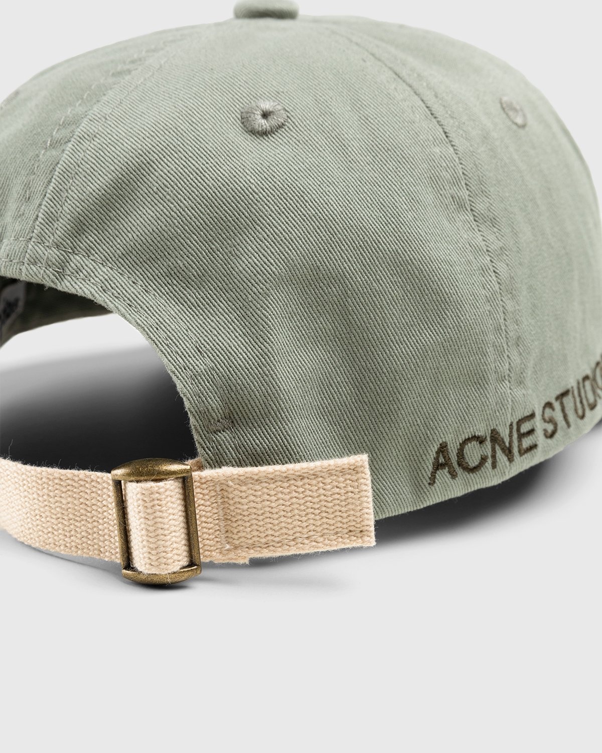 Acne Studios – Cotton Baseball Cap Sage Green - Hats - Green - Image 4