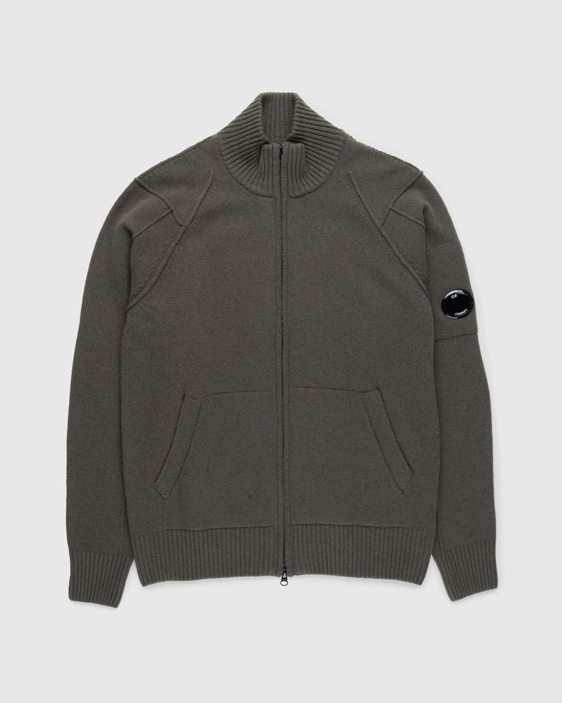 Zip-Up Cardigan Olive Night