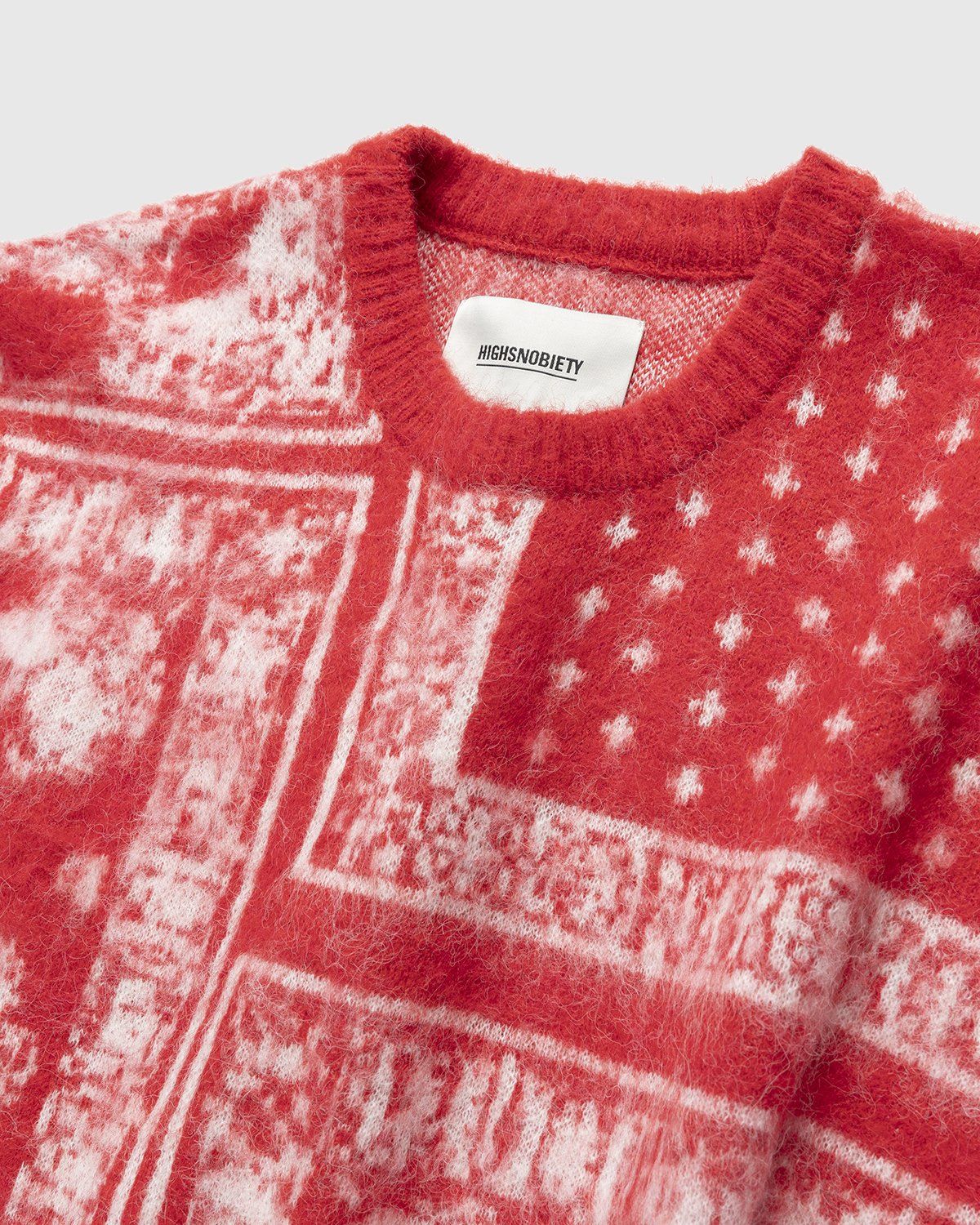 Highsnobiety – Bandana Alpaca Sweater Red - Crewnecks - Red - Image 4