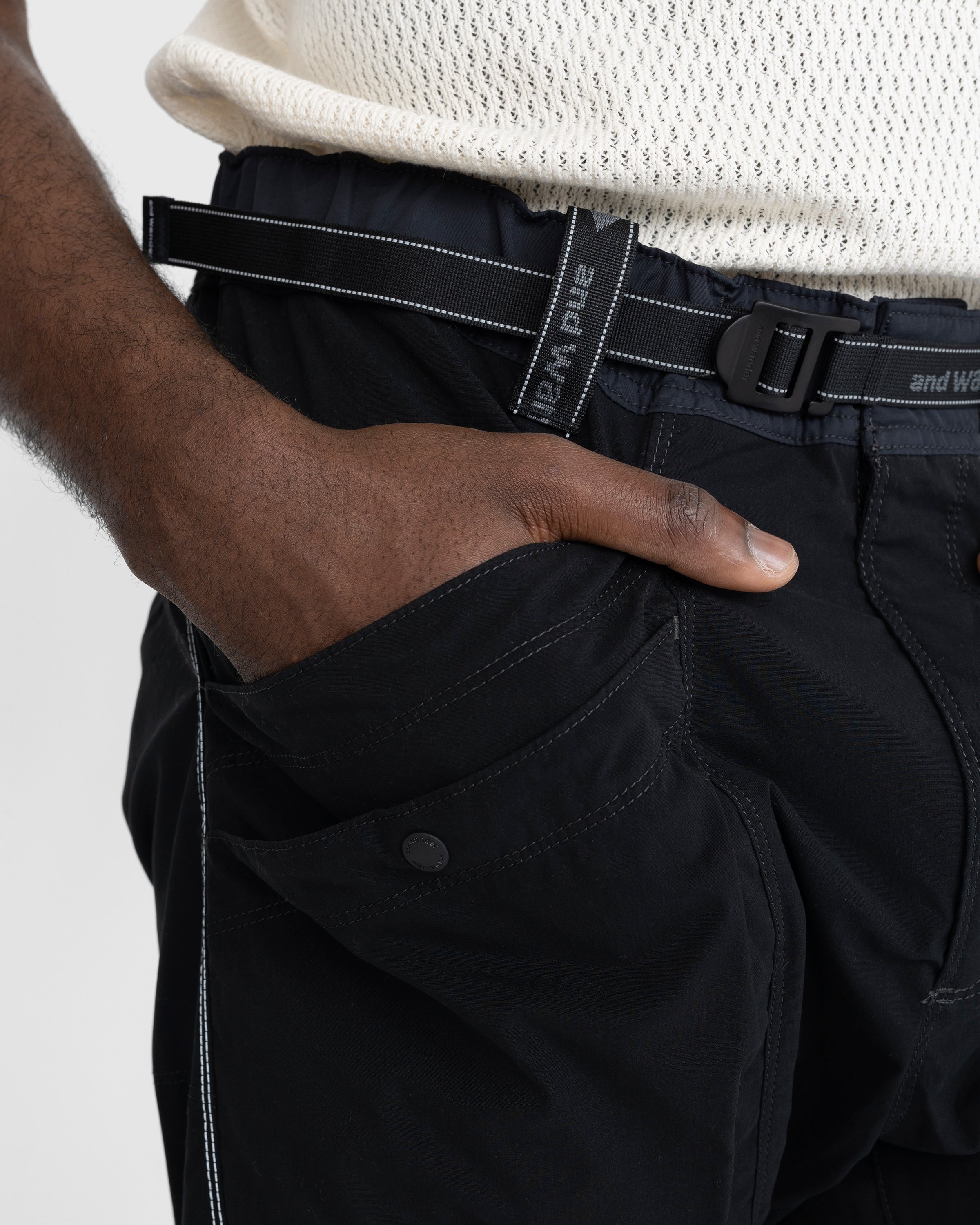 And Wander – Pocket Stretch Pants Black - Pants - Black - Image 5