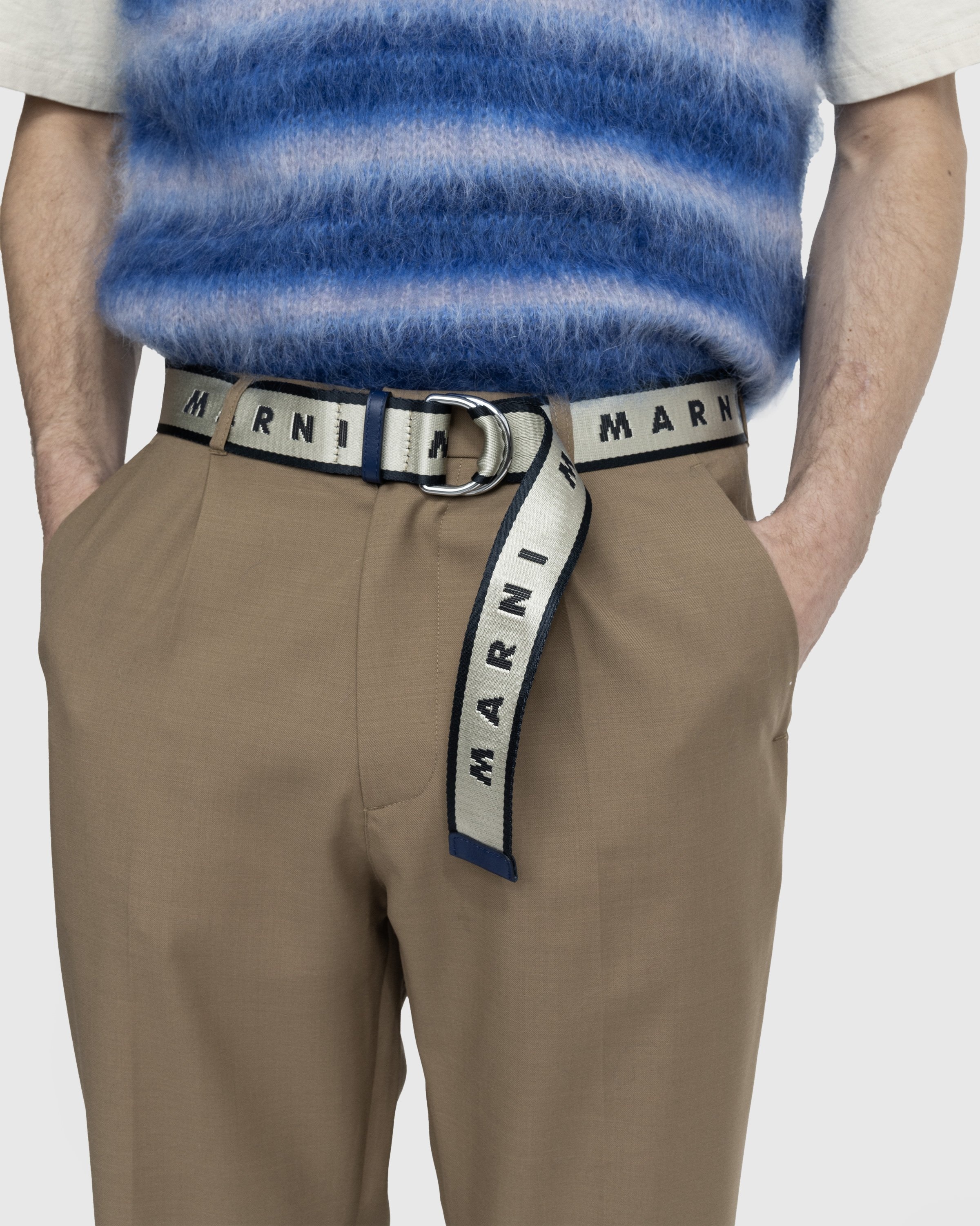 Marni – Logo Slider Belt Blue - Belts - Blue - Image 4
