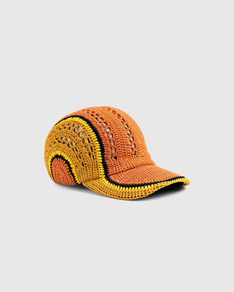 Crochet Baseball Cap Hobo Burnt Orange