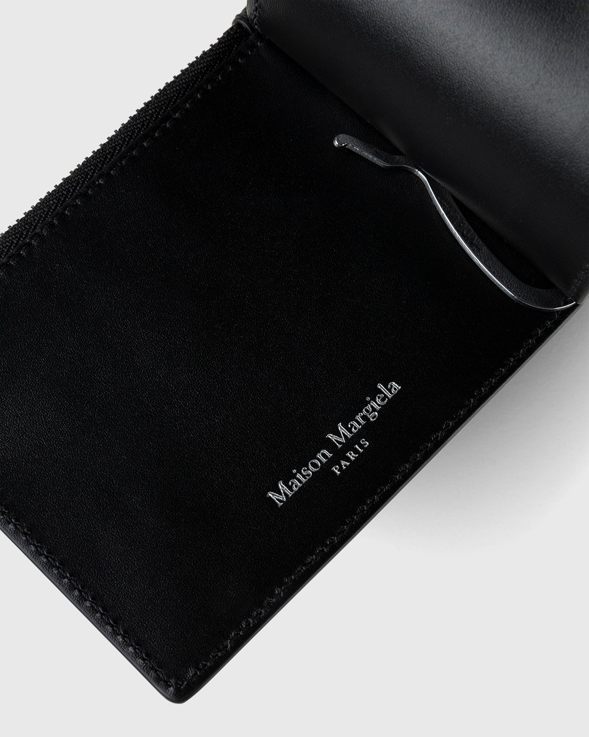 Maison Margiela – Leather Card Holder With Money Clip Black - Wallets - Black - Image 2