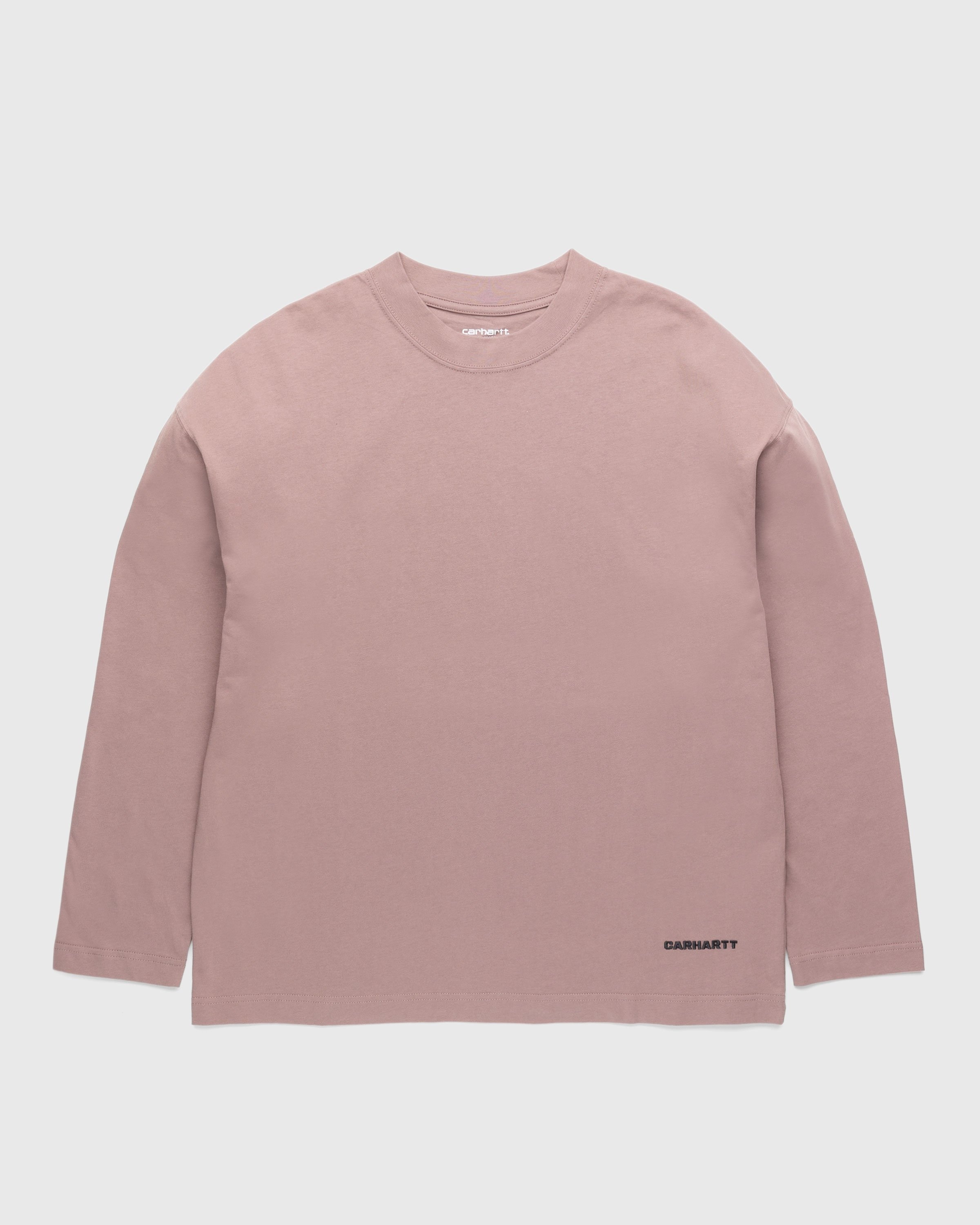 Carhartt WIP – Link Script Longsleeve T-Shirt Lupinus/Black - Tops - Black - Image 1