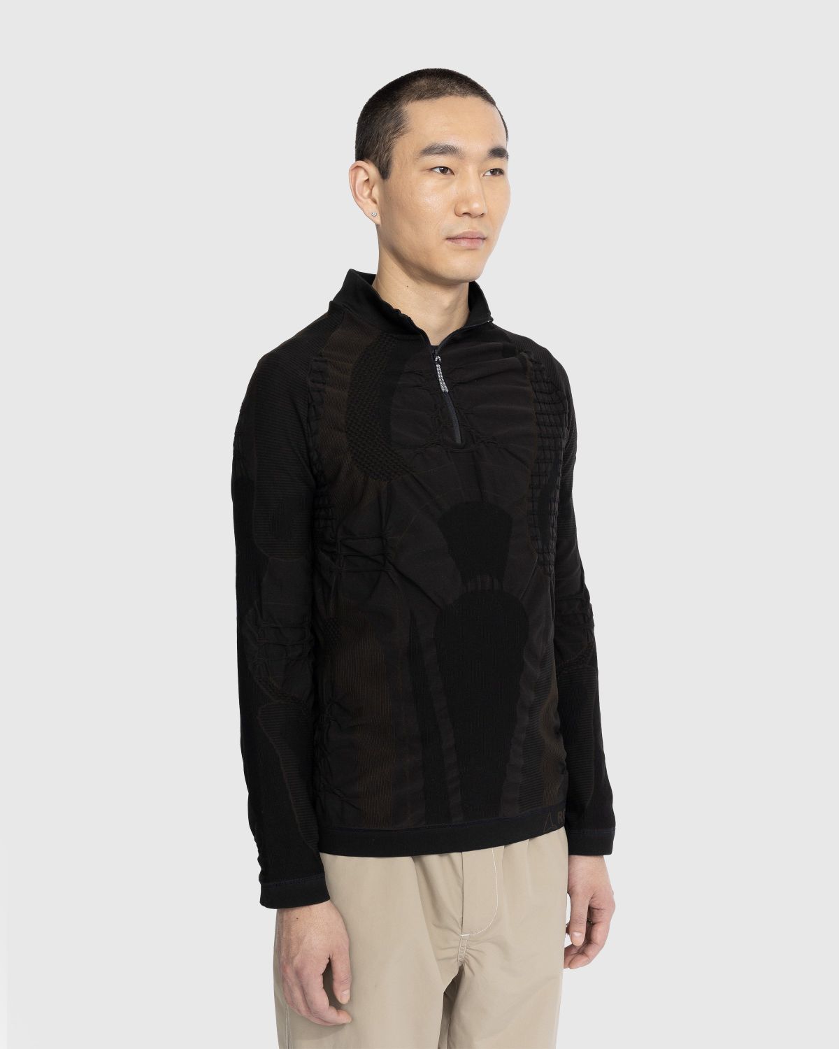 ROA – Half Zip 3D Knit Black - Knitwear - Black - Image 4