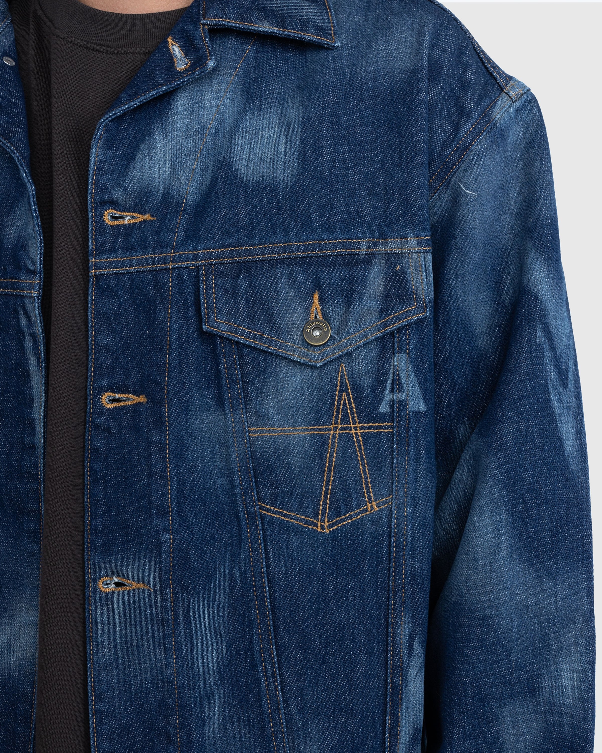Ahluwalia – Signature Denim Jacket Indigo - Outerwear - Blue - Image 5