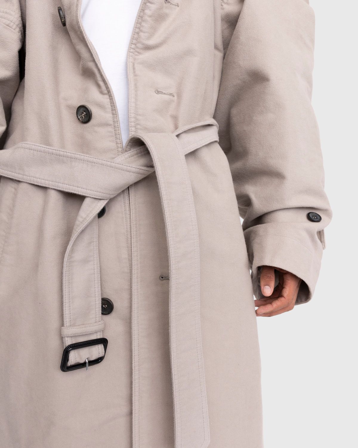 Y/Project – Wire Maxi Trench Coat Brown - Outerwear - Brown - Image 8