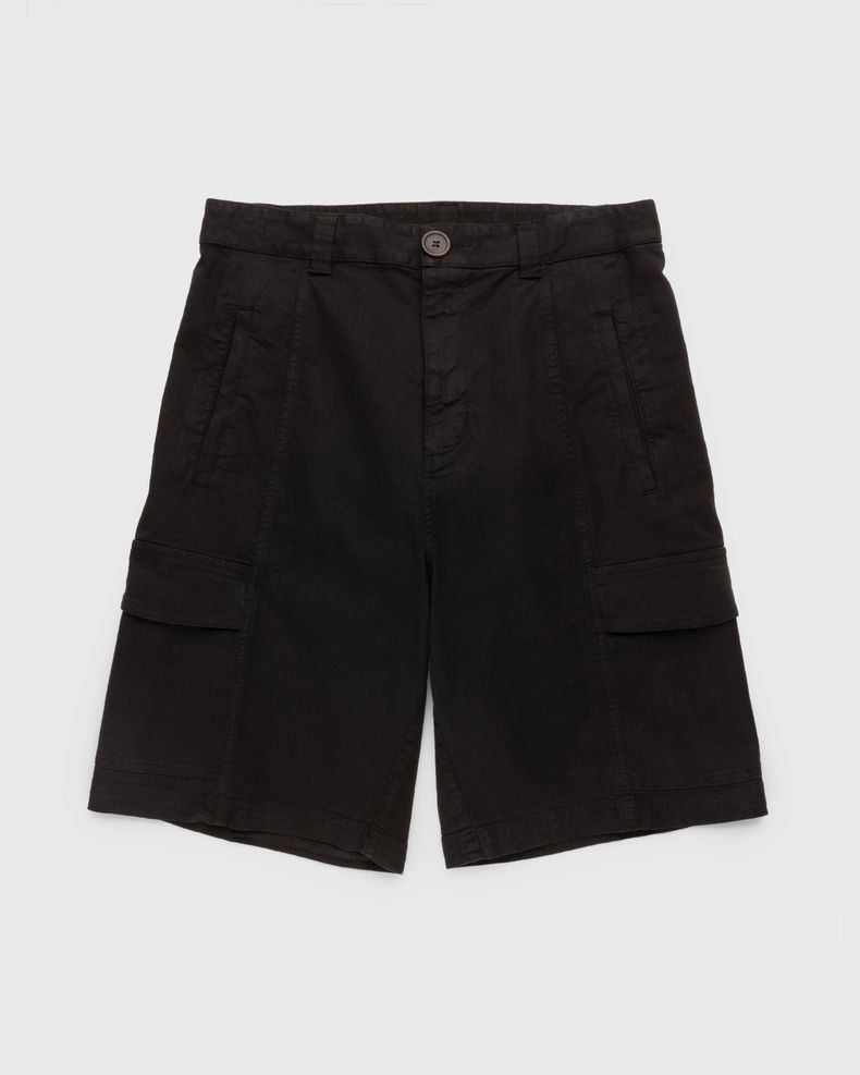 Winnie New York – Linen Cargo Shorts Black