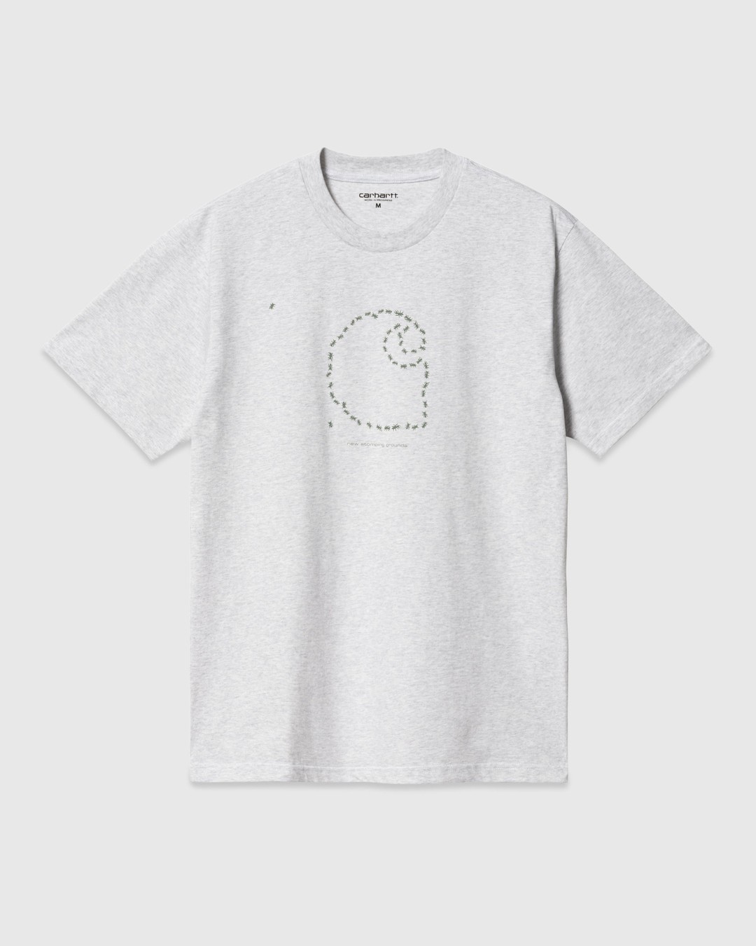 Carhartt WIP – Stomping Grounds T-Shirt Ash Heather/Dollar Green - Tops - Black - Image 1