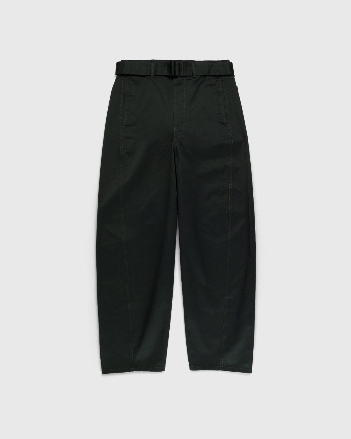Lemaire – Twisted Belted Pants Dark Slate Green - Image 1