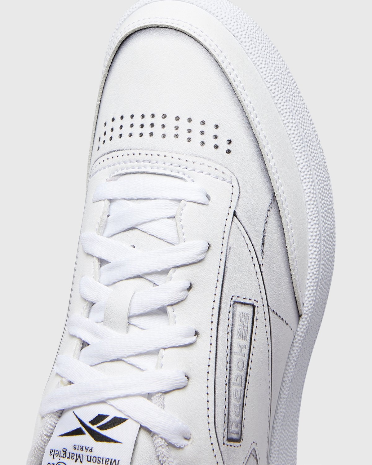 Maison Margiela x Reebok – Club C Trompe L’Oeil White - Sneakers - White - Image 4