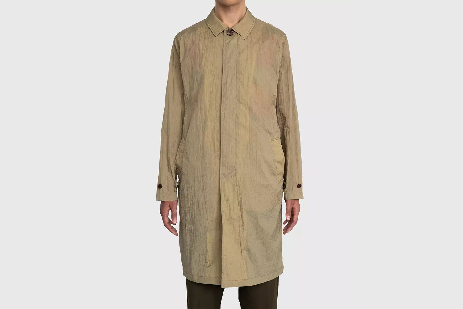 Crinkle Nylon Mac