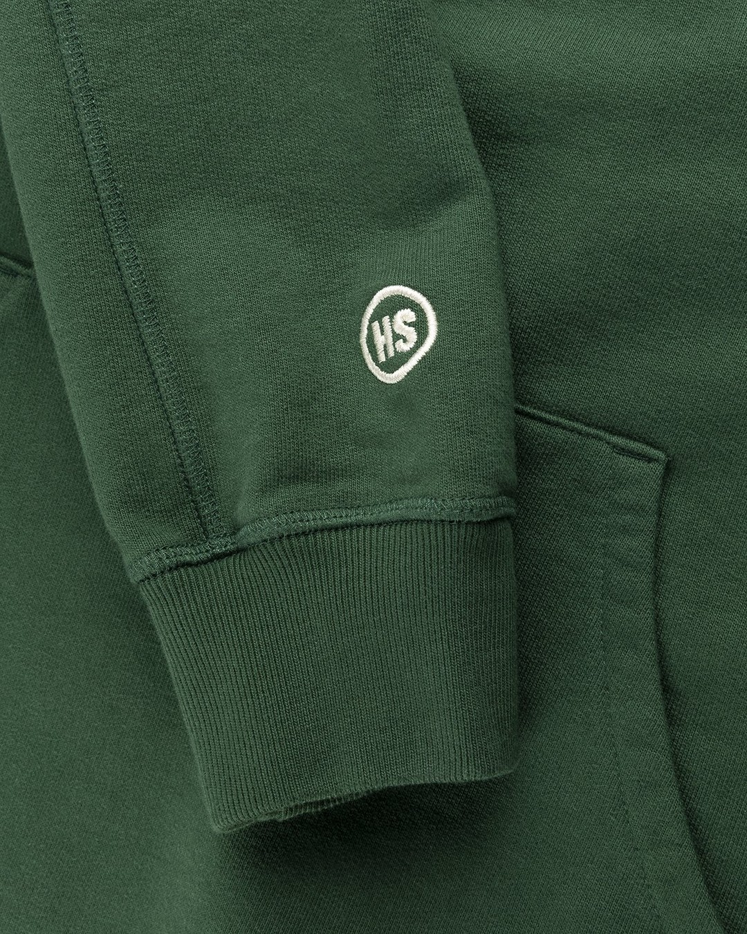 Highsnobiety – Logo Fleece Staples Hoodie Campus Green - Hoodies - Green - Image 4