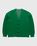 Wool Blend V-Neck Cardigan Sweater Electric Green