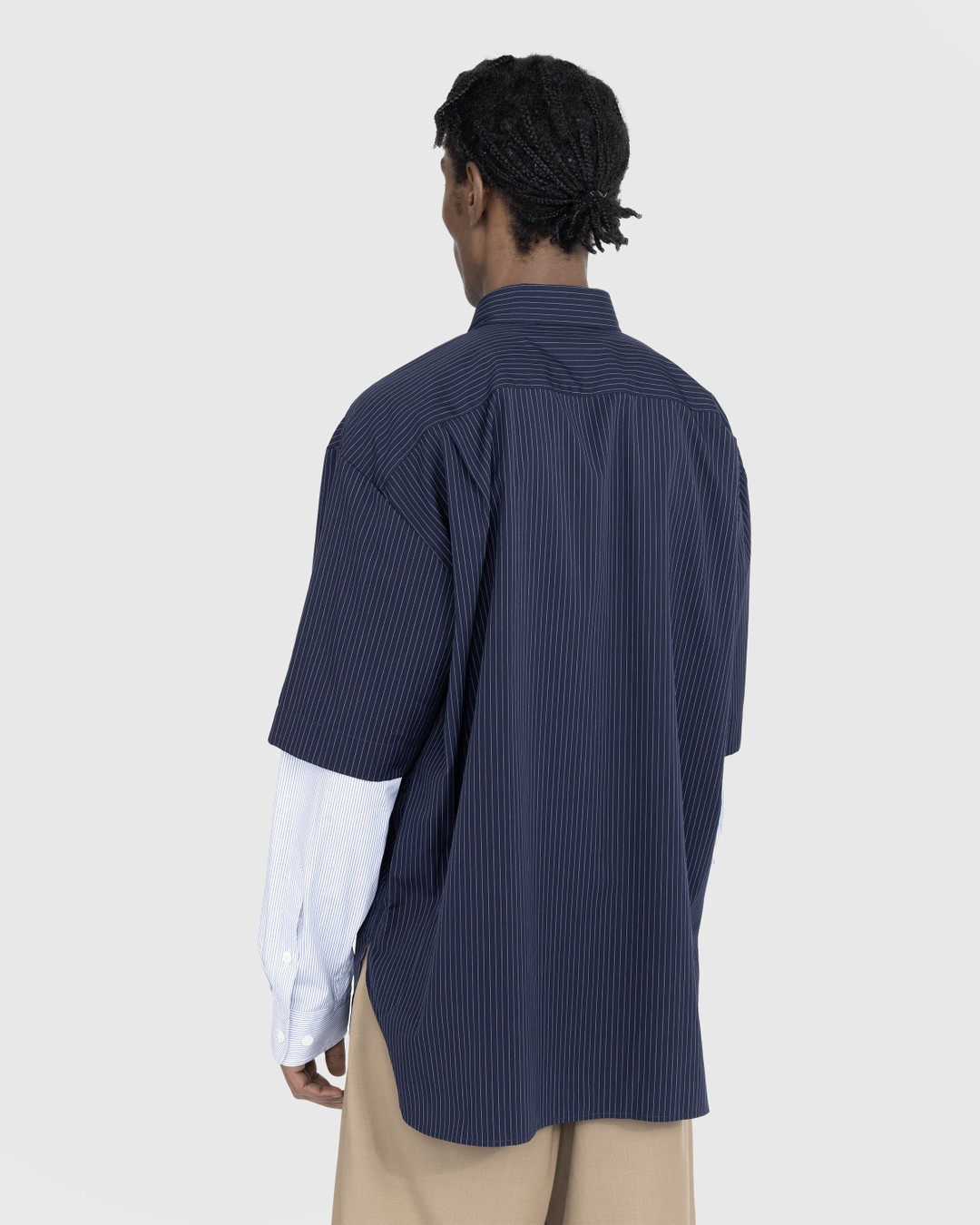 Dries van Noten – Carle Double Sleeve Shirt Navy - Shirts - Blue - Image 3
