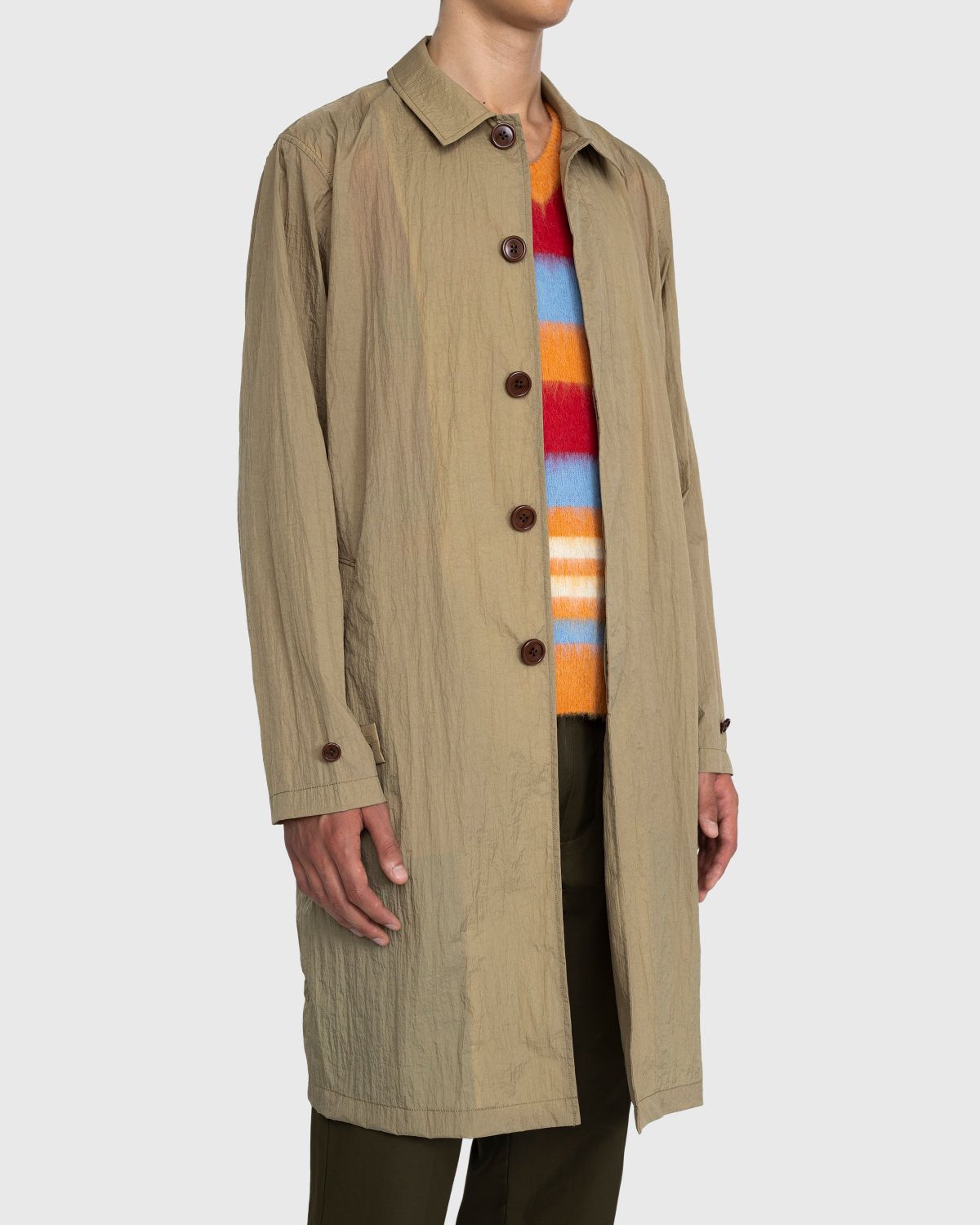 Highsnobiety – Crinkle Nylon Mac Camel - Outerwear - Beige - Image 5