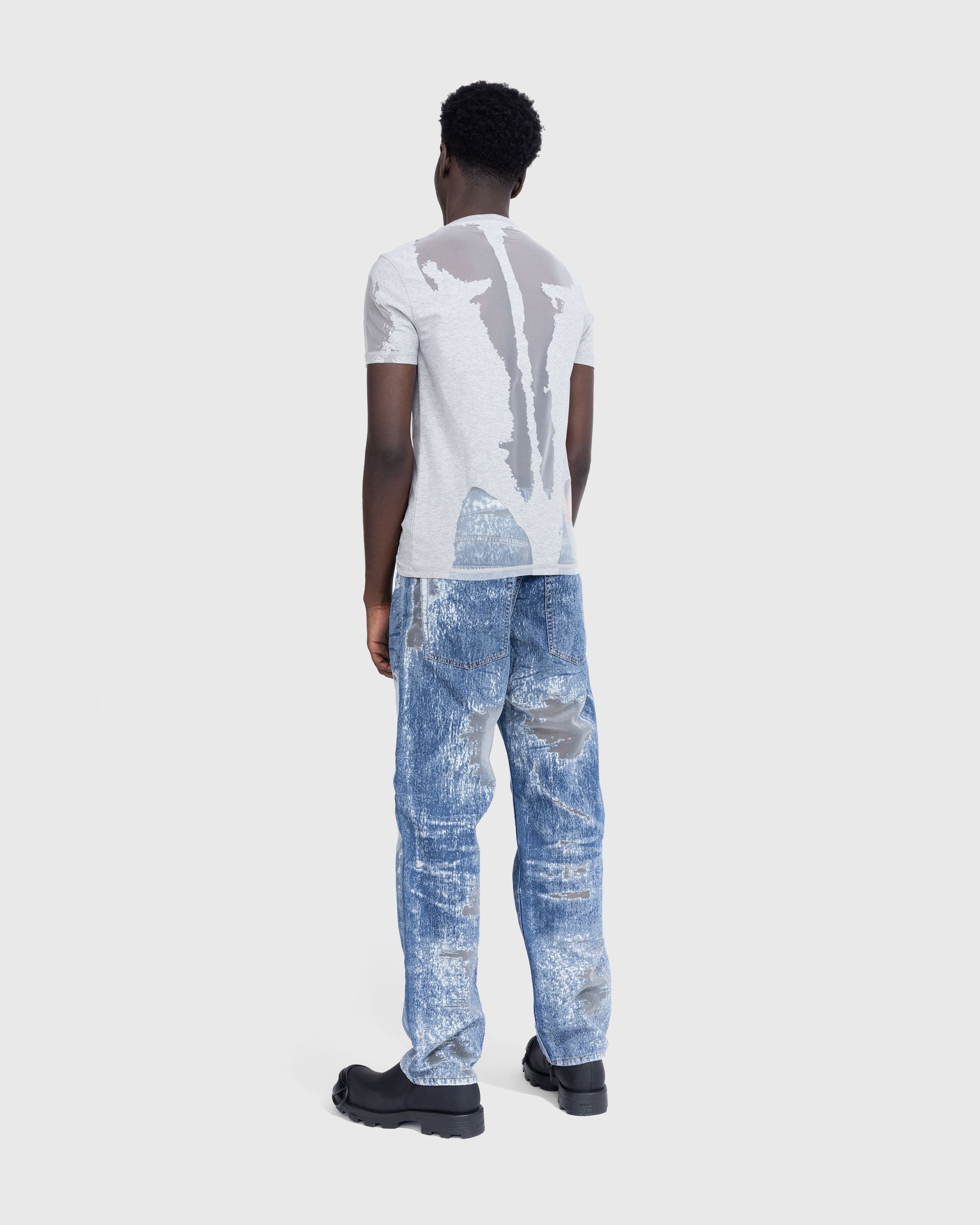Diesel – T-Erme Burnout T-Shirt Grey - Tops - Multi - Image 3