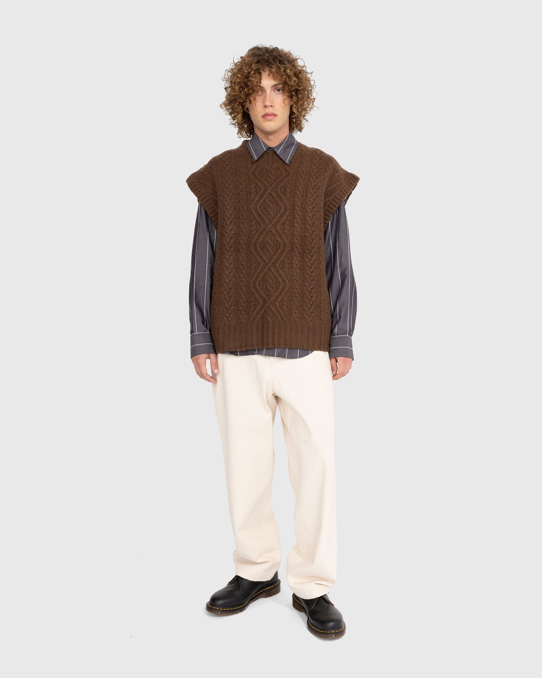 Martine Rose Boiled Cable Vest Brown Highsnobiety Shop