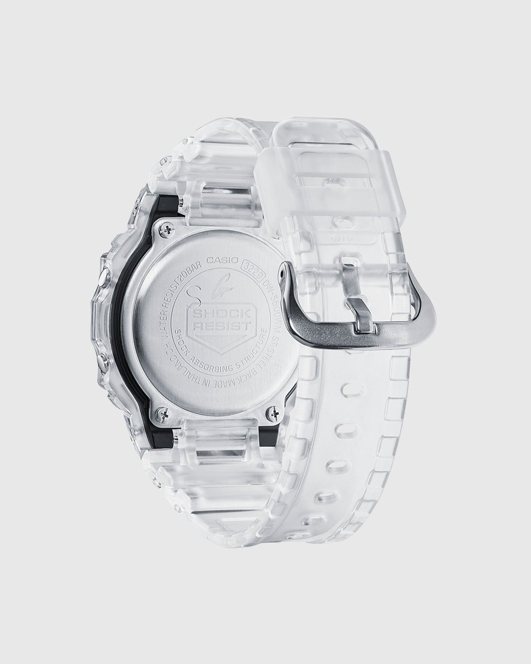 Casio – G-Shock DW-5600SKE-7ER Transparent White - Quartz - Black - Image 4
