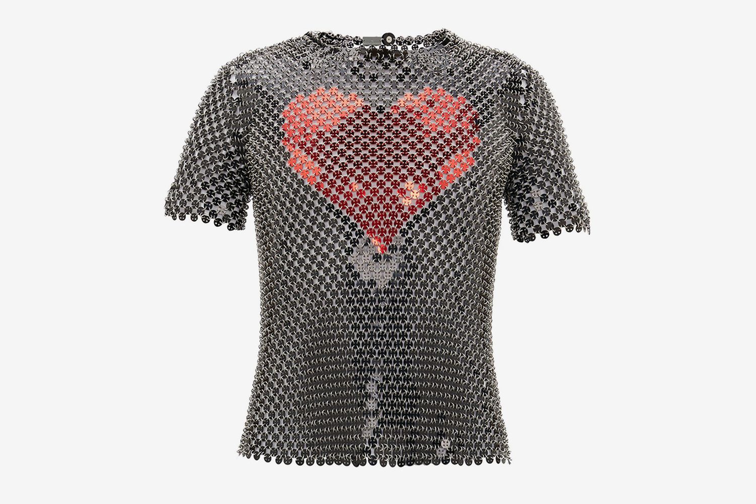 Heart Sequin Chainmail T-Shirt