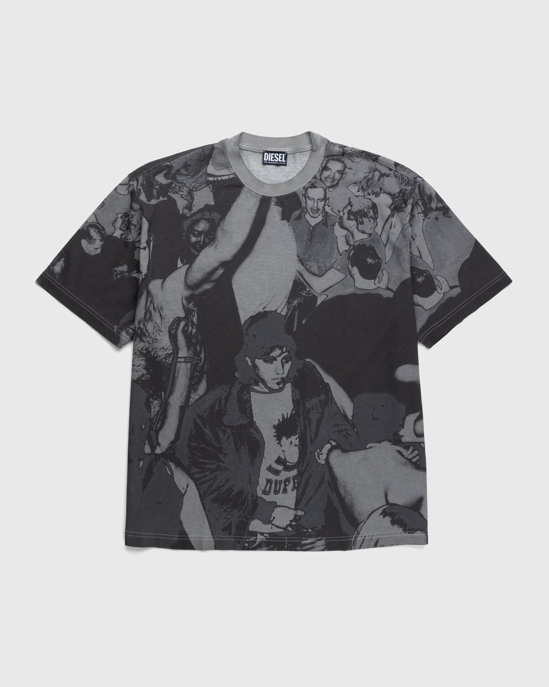 Diesel – Wash F7 T-Shirt Grey - Tops - Grey - Image 1