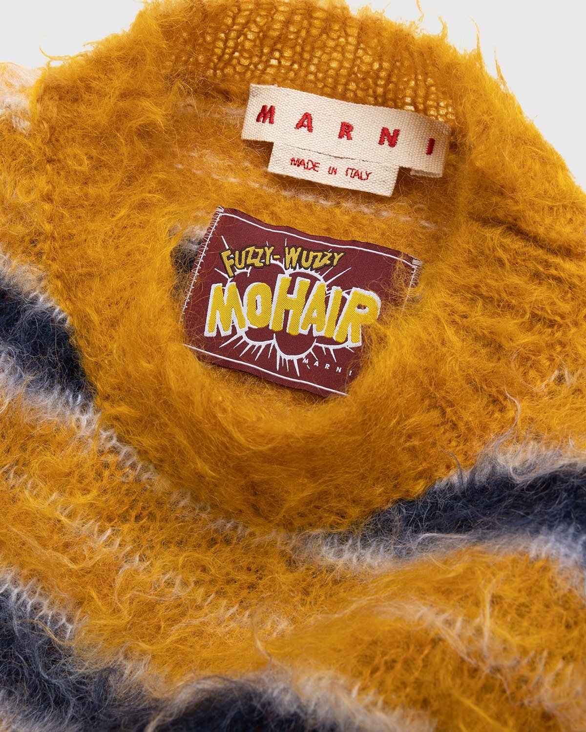 Marni – Striped Mohair Sweater Sunflower - Knitwear - Yellow - Image 5