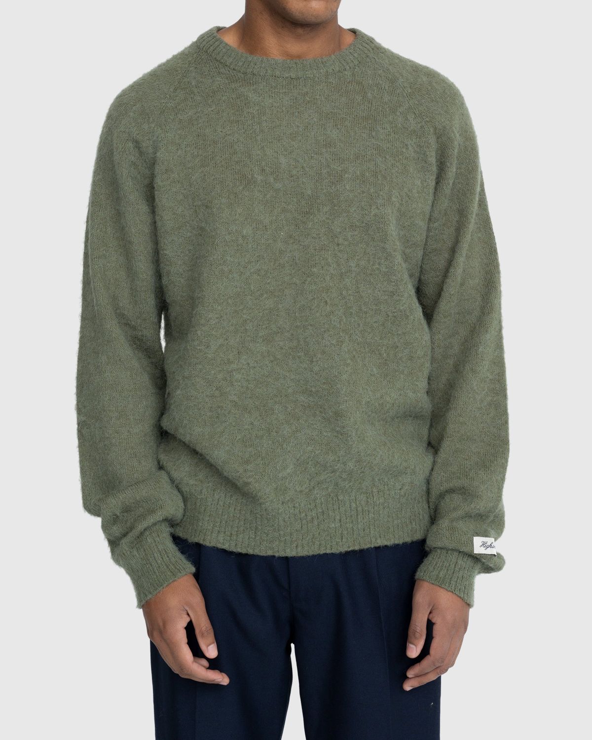 Highsnobiety – Alpaca Raglan Sweater Dark Green - Crewnecks - Green - Image 2