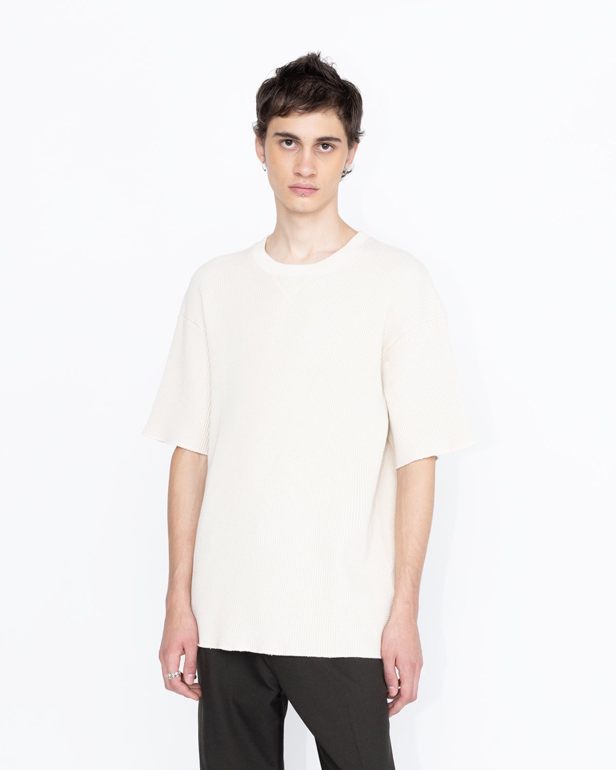 Highsnobiety HS05 – Thermal Short Sleeve Natural - Tops - Beige - Image 3