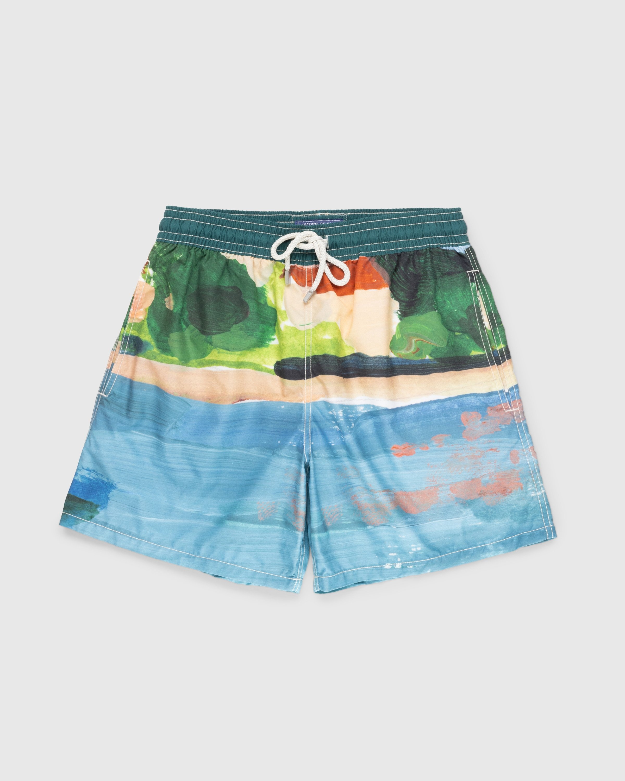 Vilebrequin x Highsnobiety – Printed Swim Shorts Chambray - Swimwear - Blue - Image 1