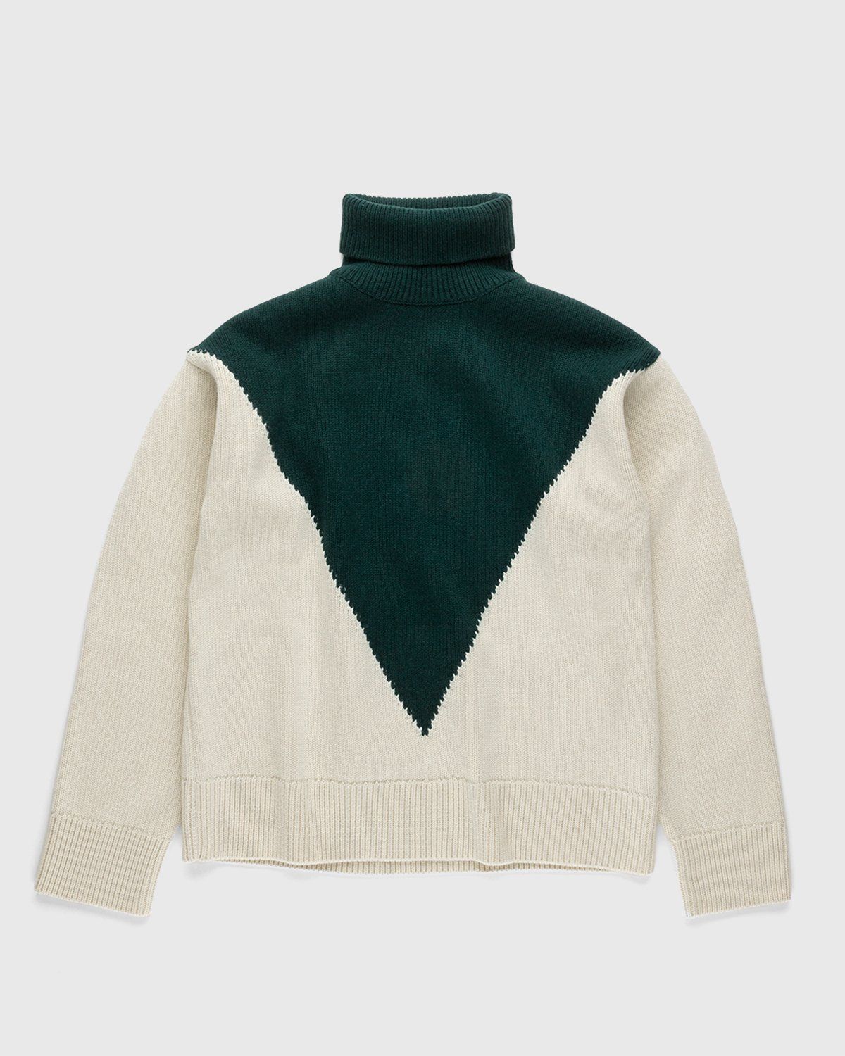 Jil Sander – Cashmere High Neck Knit Sweater Green - Knitwear - Green - Image 1