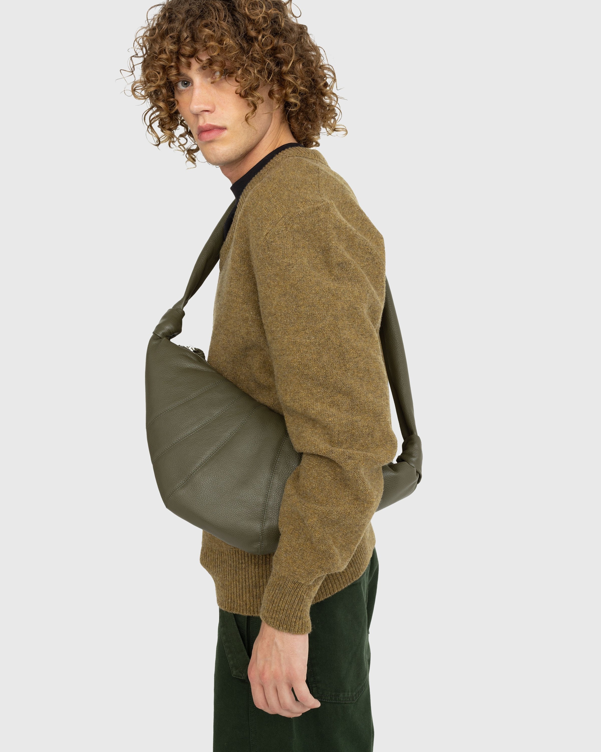 Lemaire Medium Croissant Bag Dark Moss Highsnobiety Shop
