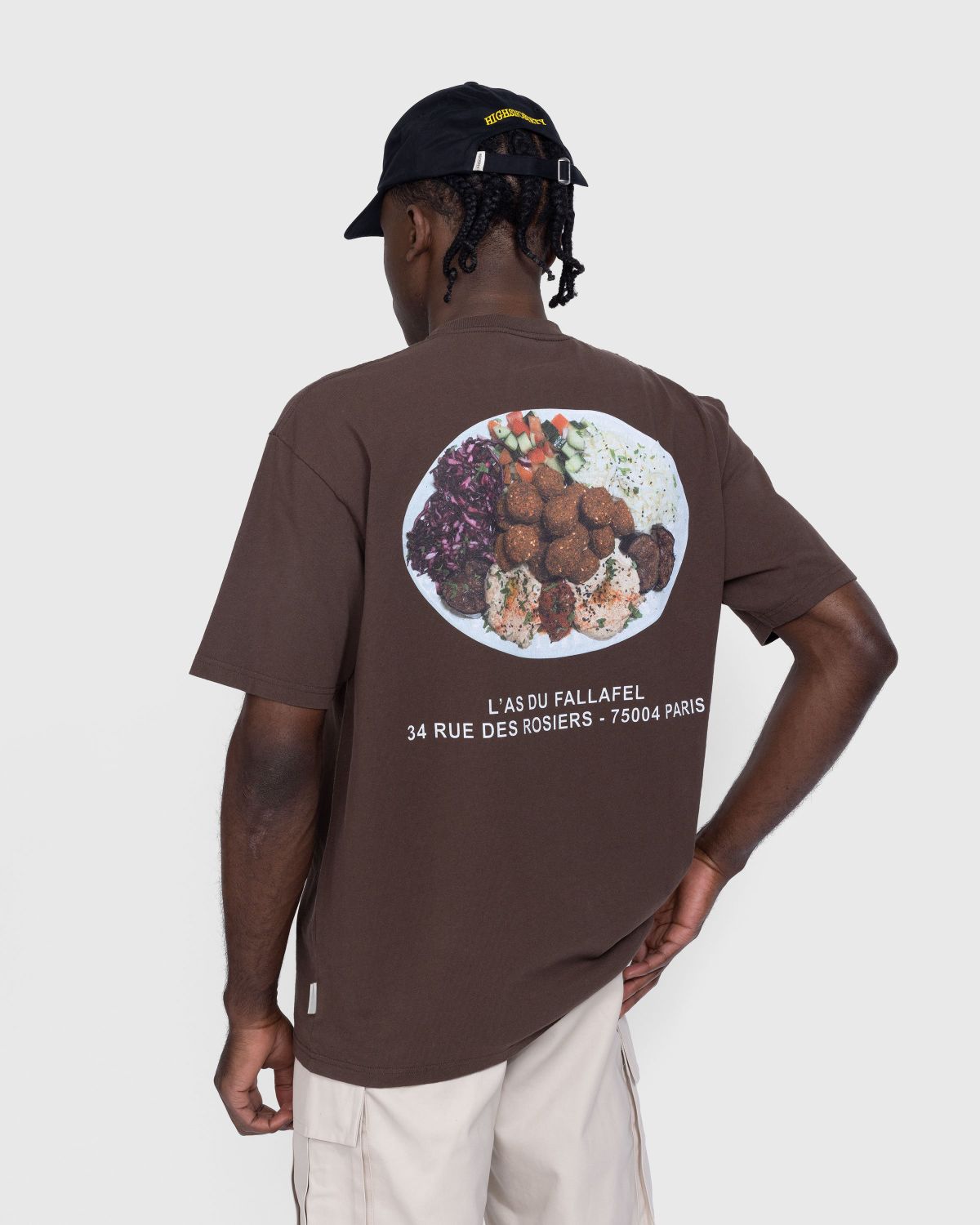 L'As du Fallafel x Highsnobiety – Short Sleeve T-Shirt Brown - T-shirts - Brown - Image 4