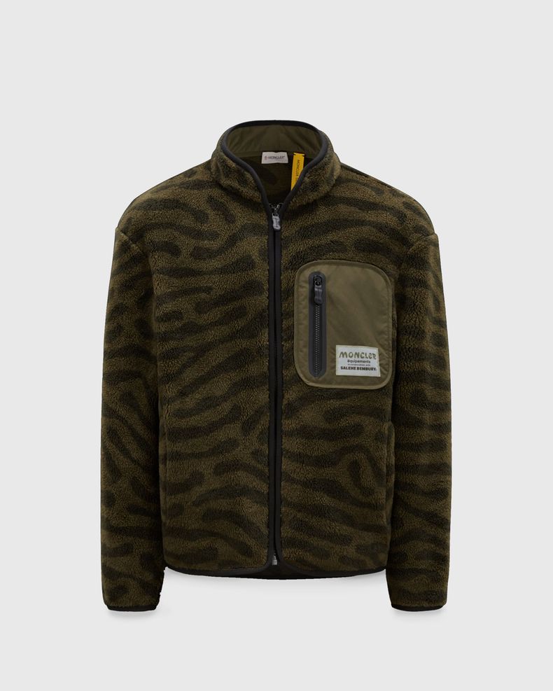 Moncler x Salehe Bembury – Teddy Zip Up Sweatshirt Green