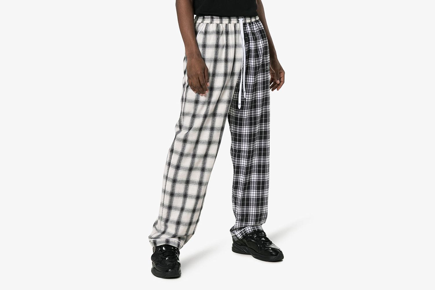 Contrasting Checked Pyjama Trousers